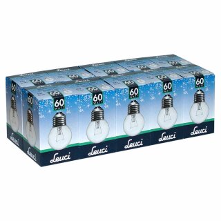 10 x Leuci Glühbirne Tropfen 60W E27 klar Glühlampe 60 Watt Glühbirnen Glühlampen warmweiß dimmbar