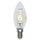 LightMe LED Filament Leuchtmittel Kerzenform 2W = 25W E14 klar 250lm warmweiß 2700K 320°