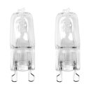 2 x Casaya Halogen Leuchtmittel Stiftsockel 20W G9 klar 235lm warmweiß 2900K dimmbar