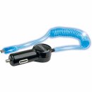 Schwaiger KFZ-Ladeadapter Ladegerät mit Spiralkabel leuchtend Micro-USB Stecker