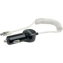 Schwaiger KFZ-Ladeadapter Ladegerät mit Spiralkabel leuchtend Micro-USB Stecker