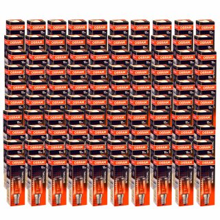 100 x Osram Glühbirne Kühlschrank 15W E14 klar Röhre Special T16/54 CL 15 Glühlampe