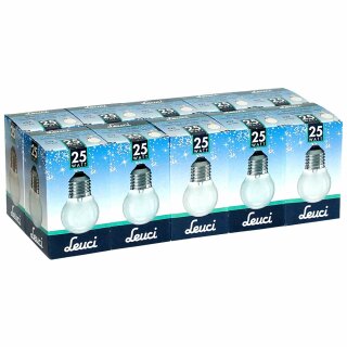 10 x Leuci Glühbirne Tropfen 25W E27 MATT Glühlampe 25 Watt Glühbirnen Glühlampen