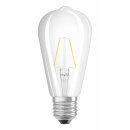 6 x Osram LED Filament Edison ST64 Leuchtmittel 2W = 25W E27 klar warmweiß 2700K