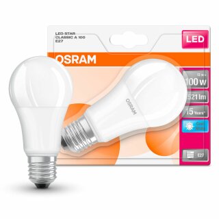 Osram LED Leuchtmittel Star Classic Birne 13W = 100W E27 matt 1521lm Neutralweiß 4000K