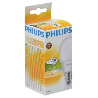 Philips ESL Energiesparlampe Birnenform Softone 8W = 38W E27 matt 400lm warmweiß 2700K