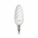 Philips Energiesparlampe Softone Kerzenform gedreht 8W = 35W E14 matt 370lm warmweiß