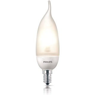 Philips Energiesparlampe Windstoßkerze 8W = 35W E14 matt 370lm warmweiß 2700K