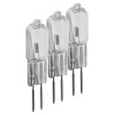 3 x Müller-Licht Halogen Leuchtmittel Stiftsockel 20W G4 klar 300lm warmweiß 2900K dimmbar