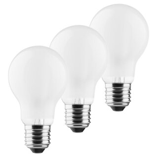 3 x Müller-Licht LED Filament Leuchtmittel Birnenform A60 4W = 40W E27 matt 470lm warmweiß 2700K