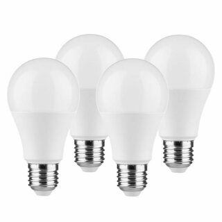 4 x Müller-Licht LED Leuchtmittel Birnenform A58 9W = 60W E27 matt 806lm warmweiß 2700K