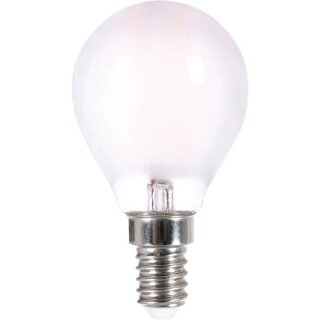 LightMe LED Filament Leuchtmittel Tropfen 4W = 40W E14 matt 470lm warmweiß 2700K