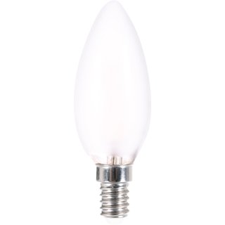 LightMe LED Filament Leuchtmittel Kerze 4W = 40W E14 matt 470lm warmweiß 2700K DIMMBAR