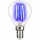 LightMe LED Filament Leuchtmittel Tropfen 4W E14 klar Blau P45 Deco