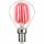 LightMe LED Filament Leuchtmittel Tropfen 4W E14 klar Rot P45 Deco