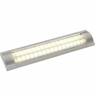 Wand- & Deckenleuchte Rasterleuchte Office 63cm Silber 2 x 18W T8 Röhre 1350lm Neutralweiß 4000K