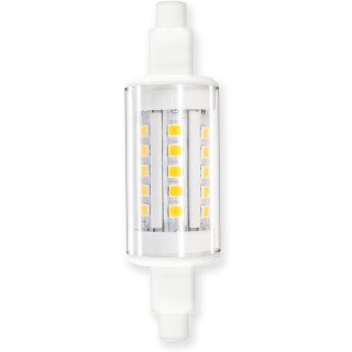 LightMe LED Leuchtmittel 78mm Stab Röhrenform 5W R7s klar 500lm warmweiß 3000K 360°