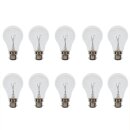 10 x Glühbirne B22d 40W KLAR Glühlampe 40 Watt B22 Glühbirnen Glühlampen