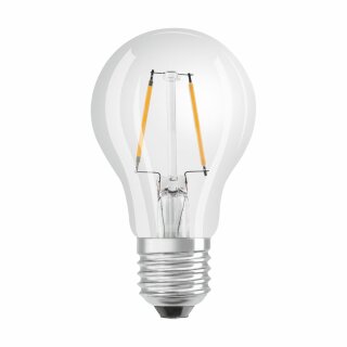 Osram LED Filament Star Classic Leuchtmittel Birnenform 1,6W = 15W E27 klar 136lm warmweiß 2700K