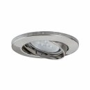 3 x Paulmann LED Einbaustrahler schwenkbar Ring Shine Eisen gebürstet IP23 3 x 4,5W GU10 Tageslicht 6500K