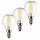 3 x Müller-Licht Retro LED Filament Leuchtmittel Tropfen 4W = 40W E14 klar 470lm warmweiß 2700K