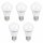 5 x I-Glow LED Leuchtmittel Birnenform A60 6W = 40W E27 matt 470lm warmweiß 2700K