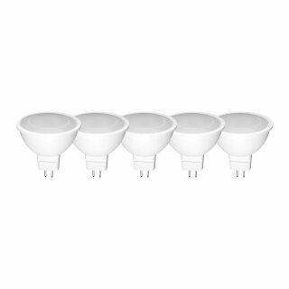5 x I-Glow LED Leuchtmittel MR16 Reflektor 4,5W GU5,3 320lm 3000K warmweiß