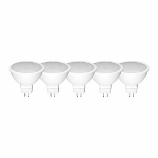 5 x I-Glow LED Leuchtmittel MR16 Reflektor 4,5W GU5,3 320lm 3000K warmweiß