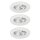 3 x Paulmann Einbaustrahler Set IP44 Weiß 3 x 35W GU4 12V Halogen