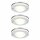 3 x Paulmann Premium Einbauringe Chrom-Satin IP65 Feuchtraum max. 35W ohne Leuchtmittel