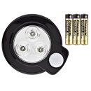 Müller-Licht LED Nachtlicht Schranklicht Naro Snesor Schwarz 0,3W 21lm 3xAAA Batterie extra kaltweiß 12500K