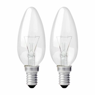 2 x Rubin Glühbirne Kerzen 25W E14  klar Glühlampe 220lm warmweiß dimmbar