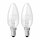 2 x Rubin Glühbirne Kerzen 25W E14  klar Glühlampe 220lm warmweiß dimmbar