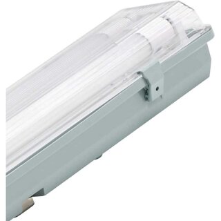 Müller-Licht Feuchtraum Wannenleuchte Aqua-Promo Fluo 2/120cm 2 x 36W T8 Röhre 3200lm Neutralweiß 4000K IP65