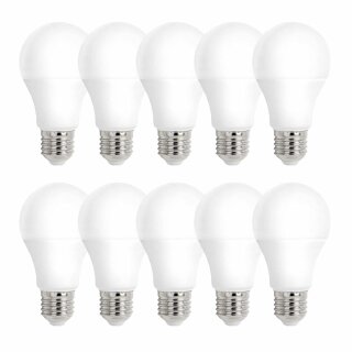 10 x Spectrum LED Leuchtmittel Birnenform 10W = 60W E27 matt 840lm Neutralweiß 4000K