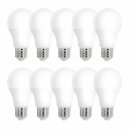 10 x Spectrum LED Leuchtmittel Birnenform 10W = 60W E27 matt 840lm Neutralweiß 4000K