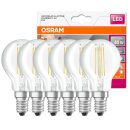 6 x Osram LED Relax & Active Classic P40 Tropfen 5W = 40W E14 klar 470lm 2700K & 4000K per Lichtschalter