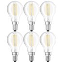 6 x Osram LED Relax & Active Classic P40 Tropfen 5W = 40W E14 klar 470lm 2700K & 4000K per Lichtschalter