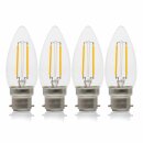 4 x XQ-lite LED Filament Leuchtmittel Kerzen 2W = 25W B22...