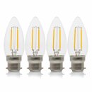 4 x XQ-lite LED Filament Leuchtmittel Kerzen 2W = 25W B22...