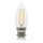 4 x XQ-lite LED Filament Leuchtmittel Kerzen 2W = 25W B22 klar 200lm warmweiß 2700K