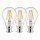 3 x XQ-lite LED Filament Leuchtmittel Birnenform A60 4W = 40W B22 klar warmweiß 2700K