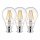 3 x XQ-lite LED Filament Leuchtmittel Birnenform A60 6W = 47W B22 klar warmweiß 2700K