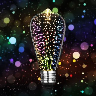 XQ-lite LED Leuchtmittel Edison ST64 3,5W E27 3D Feuerwerk Effekt Dekoration