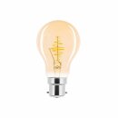 LED Spiral Filament Leuchtmittel Birnenform 2,5W B22 Gold...