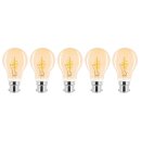 LED Spiral Filament Leuchtmittel Birnenform 2,5W B22 Gold A60 extra warmweiß 2000K