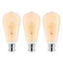 LED Spiral Filament Leuchtmittel Edison Form ST64 2,5W B22 Gold extra warmweiß 2000K