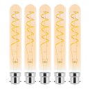 LED Spiral Filament Leuchtmittel Röhre T30 2,5W B22 Gold extra warmweiß 2000K