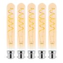 LED Spiral Filament Leuchtmittel Röhre T30 2,5W B22 Gold extra warmweiß 2000K