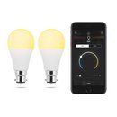 2 x XQ-lite LED Smart Home Leuchtmittel Birnenform 7W B22 PRO Serie 868 MHz CCT warm - kalt Google & Alexa dimmbar